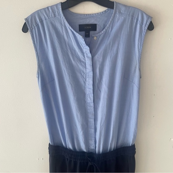 J. Crew blue sleeveless jumpsuit romper 35711 - Picture 4 of 12